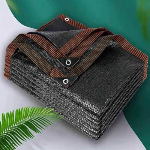 Panno Ombreggiante per Esterni, Giardino Telo Rete Ombreggiante con Occhielli Tessuto Ombreggiante Traforato Protezione Raggi UV 90%-95% Esterno,Balcone, Giardino,Rete Pollaio,black-2x6m