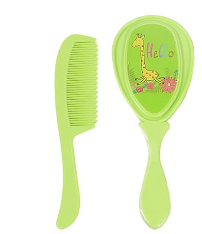 Lunaobrik Babyborste och uppsättning, baby och borstuppsättning - Grooming Baby Hairbrush Soft Brestle Hair Brush | Dusch Kids Products Massage Scalp Care for Bath & Toddler