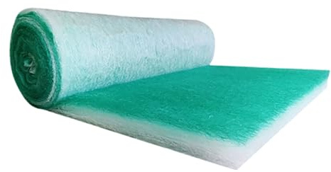 DRISSA Filtri per cabine di Pittura,Doppio Strato Filtro per Cabina di Verniciatura Forte Assorbimento Filtro,Filtro 'Aria in Fibra di Poliestere(Size:3.28x65.6ft(1x20m),Color:Thickness: 80mm)