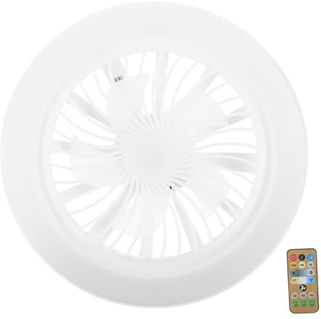 Gadpiparty 30w Screw in Ceiling Fan Light Led Mini Fan Bedroom Lighting Remote Control for Garage Hall