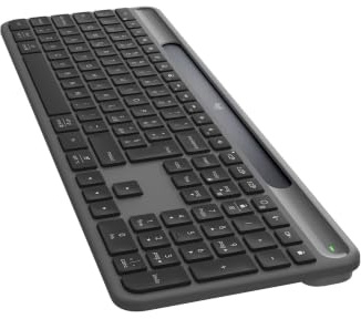 Logitech Signature Slim Solar+ K980 Business tastiera wireless - ITA QWERTY | Digitazione discreta, ricevitore sicuro, Bluetooth, Windows, Mac - Graphite