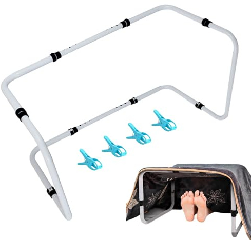 Blanket Lifter for Feet Adjustable Carbon Steel Sheet Support Holder | Heavy Duty Blanket Riser Aid, Bed Cradle Assistance Device for Grandma Family Husband Girls Youth Son Boys Grandpa Wife