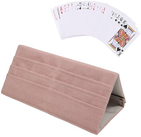 WJnflQN Spielkartenhalter für Senioren, 3 Ebenen, faltbarer Tischständer, Spielkarten-Tablett, für Erwachsene, Zuhause, Reisen, Spielabend, Familientreffen