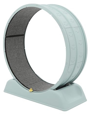Grå kattlöpband, löpband, katt, löpband, katt, löphjul, lägenhetskatter, sysselsättningsleksaker, inomhus, för huskatter, löpning, träning, (blå)
