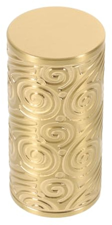 ULDIGI Brass Handrail End Cap Tubing End Cap Retro Round Tube Finishing Cover Elegant Brass Material Artistic Design for Staircase Upgrades