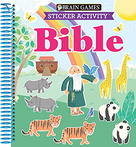Brain Games - Sticker Activity: Bible - Early Learning for Kids Ages 3-6 | 11 Old & New Testament Stories | 175+ Stickers | Gift for Easter, Christmas or Any Occasion