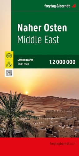 freytag & berndt Straßenkarte Naher Osten 1:2 Mio.: Irak - Iran - Israel - Jordanien - Kuwait - Libanon - Syrien - Türkei - Saudi Arabien - Jemen - Oman - V.A.E. - Bahrain - Katar