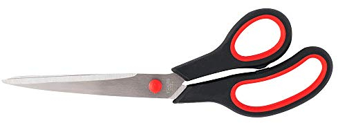 D.RECT Forbici da Ufficio 25 cm – Lame in Acciaio Inossidabile – Super Affilate – Impugnatura Ergonomica Antiscivolo – Per Carta, Cartone, Tessuto e Pellicola – Uso Casa, Scuola, Ufficio