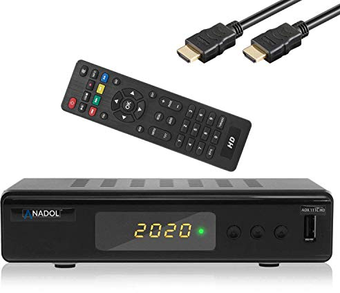 Xaiox Anadol 111c Full HD Receptor de Cable Digital (HDTV, DVB-C/C2, HDMI, SCART, PVR, Reproductor Multimedia, USB 2.0, 1080p) [Instalación automática]