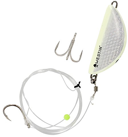 Westin Halibut Anti Twist - Naturködermontage für Heilbutt, Gewicht:350g, Farbe:Glow