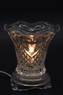 Clear Flared Glass Electric Aroma Lamp Oil and Wax Tart Warmer