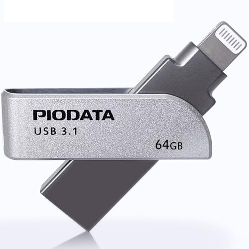 iXflash - Memoria USB 3.0 de 64 GB con Conector Lightning MFi para Apple iPhone y iPad iOS, Almacenamiento de Memoria Externo Ampliable