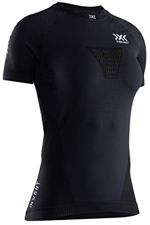 X-Bionic Invent 4.0 Lauf-Kompressions-Jersey-T-Shirt mit kurzen Ärmeln Schwarz Frau Grösse XL