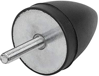 KIPP – kontrolldelar | Standardelement K0574.05006755.20 K0574 gummibuffert, svart, M8X38