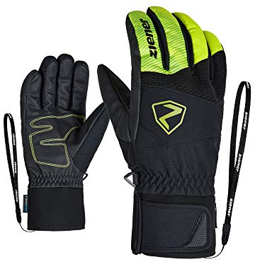 Ziener Erwachsene Ski-Handschuhe/Wintersport, Wasserdicht, Atmungsaktiv, Alpine Wool GINX AS, Lime Green, 9,5, 801066