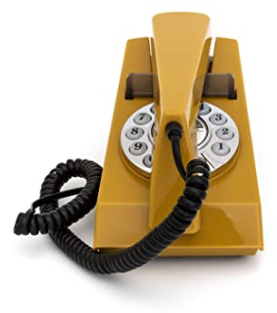 GPO GPOTRMM Trim Telephone Desktop Push-Button Telephone (Mustard)
