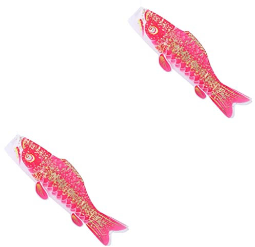 LABRIMP 2pcs Japanese Carp Windsock Hanging Fish Windsock Flag Outdoor Home Festival Decoration