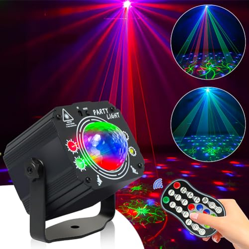 URAQT 3 in 1 RGB UV LED Disco Party Lights, Sound Activated Stage Lighting Effects with Remote Control, USB Disco Ball for DJ Show Concert Christmas