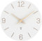 Warminn Orologio da parete radiocontrollato silenzioso 30 cm grigio alimentato a batteria semplice e moderno decorazione nera dell'onda radio in legno orologio retrò camera da letto soggiorno cucina