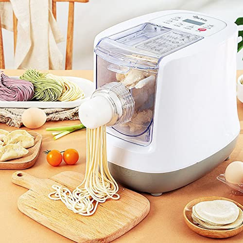 Máquina automática de fideos para el hogar, Fabricante de fideos Máquina eléctrica para hacer pasta Laminadora de masa Extrusora de pasta Espaguetis frescos caseros en 10 minutos, 13 formas de fideos