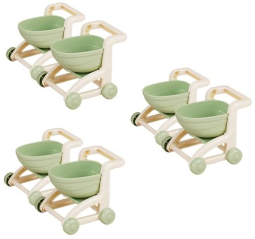 UPKOCH 6stücke Miniatur Einkaufswagen Spielzeug Für Junge Mädchen Handgeführte Miniatur-supermarkt-Wagen Für Rollenspiele Und Kreative Spielzeiten Für Jungen Und Mädchen