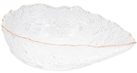 CIYODO 1pezzi Insalatiera Vetro Ciotola da Dessert in Vetro Ciotola per Servire Cibo per Mescolare Insalata Forma di Goccia d Acqua per Insalata per Verdure in