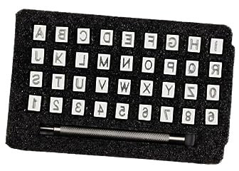Tofficu 1satz Teiliges Set Für Lederprägung Buchstaben Und Zahlen-stempel Kohlenstoffstahl Für Personalisierte Prägungen Und -projekte Lederverarbeitung