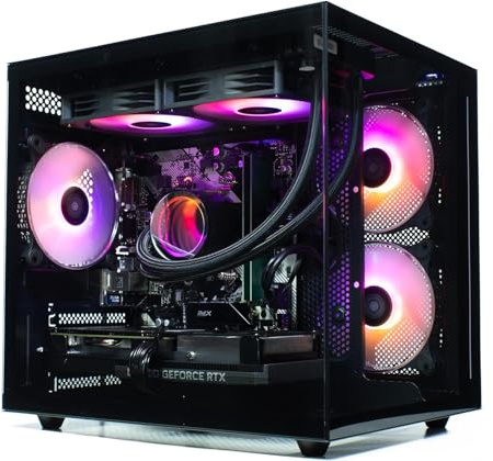 ionz Gaming PC - Desktop Computer | Intel i5-12400F | Nvidia RTX 5060 | 16GB RGB RAM | 1TB NVMe SSD - 240mm AIO, 650W 80+ PSU - WIFI | Windows 11 | (KZ 900 v1, Black)