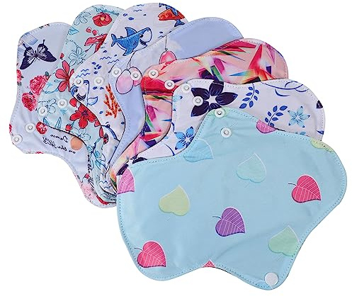 TOVINANNA Wiederverwendbare Damenbinden Set Großformat Bambus Holzkohle Stoffbinden Hautfreundlich Schnelltrocknend Waschbar Für Leichte Bis Starke Menstruation Sport Und Alltag