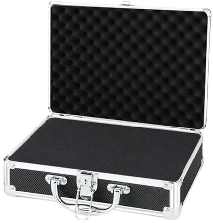MagiDeal Valise de Transport avec Serrure, Mallette Vide pour Les passeports, boîte à Outils Portable légère et Polyvalente, Cadre en Aluminium, Size S
