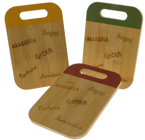 PuntoCasaStore 1 pz Tagliere in Legno Color 3ass. Scatola bomboniera Idea Regalo (20x28 CM)