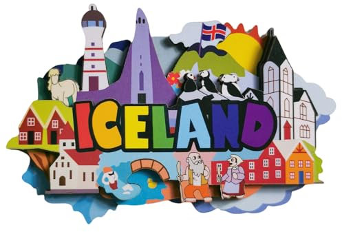 Island Kühlschrank Magnet Tourismus Souvenir Kühlschrank Dekoration 3D Handwerk Kollektion