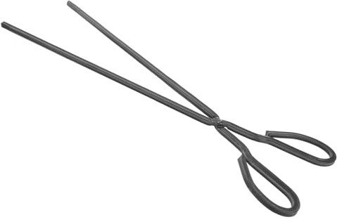 HOMSFOU Pinzas de Hierro Resistentes para Fuego Extra Largas para Chimenea y Fogata Herramienta Portátil para Barbacoa de Exterior Pinzas de Tijera para Fuego para Chimenea