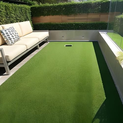 Tidyard Gazon Artificiel 7/9 mm 1x10 m Vert, Gazon Synthétique Extérieur, Tapis Gazon Pelouse Artificielle, Faux Gazon pour Terrasse, Balcon, Jardin