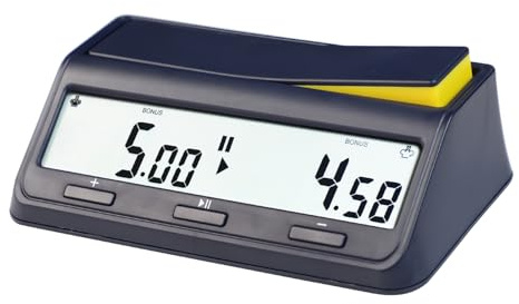 Leap Chess Clock Digital Schachtimer zählen mit Bonusverzögerungsalarmfunktionen für professionelles Brettspiel nach unten