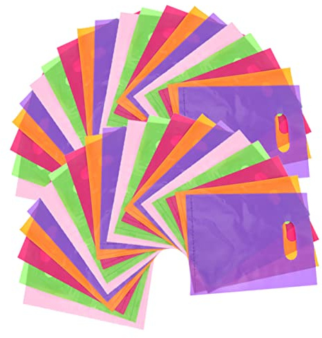 ZUNOXAZ 100stücke Geschenkverpackungstasche Bunte Flachbeutel Aus Hochwertigem Pe Für Kreative Farben Für Feste Und Anlässe