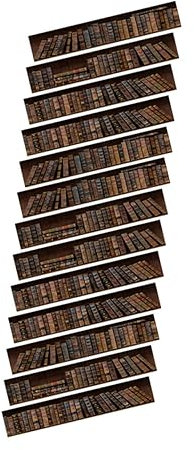 DIYEAH 13pezzi Adesivi Per Scale Forma Libreria Adesivi Decorativi Per Scale in Pvc Adesivi Per Casa Riutilizzabili Per Librerie Finte