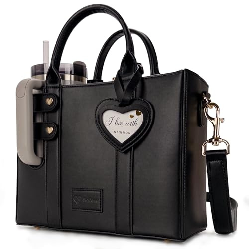 SipCarry stanley purse stanley cup purse with cup holder 40 oz crossbody bag Tote black