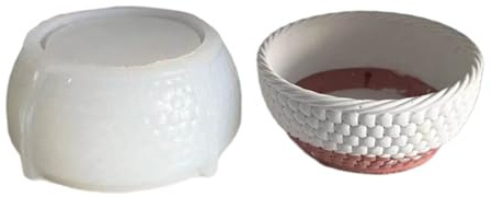 Cesta tejida para macetas, moldes de silicona, jarrones, fundición, hormigón, arcilla, cementos, resinas, cesta de tejido, macetas, jarrones, hormigón, silicona, decoración del hogar