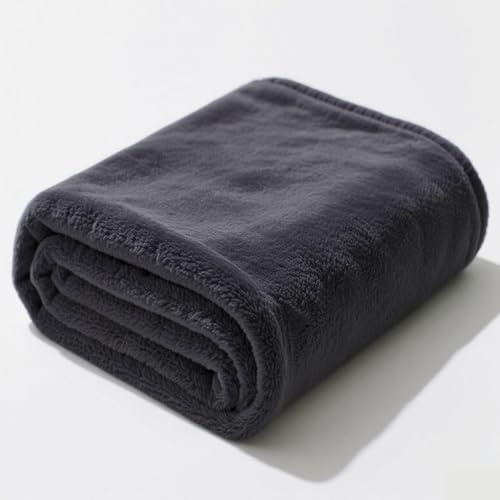 GOUTUI Mantas para Cama 105 x 110 cm Super Caliente Manta Suave sin Arrugas Cobijas de Regalo para Mujer y Hombre, Gris Oscuro