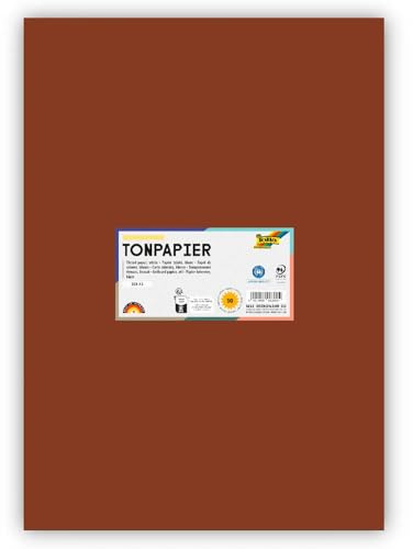 Tonpapier 130g/qm, DIN A3, 50er Pack (Schokobraun)