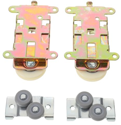 Hemobllo Roulettes Pour Porte Coulissante De Placard 2 Jeux | MéTal, Couleurs Assorties, Ouverture Et Fermeture En Douceur, Silencieux