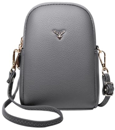 crossbody bag damen, Dirndl Tasche Damen Klein Umhängetasche Hirsch Handtasche PU Leder Trachtentasche mit Handgelenkband & Verstellbar Abnehmbar Schultergurt, Oktoberfest Schultertasche Crossbody Bag