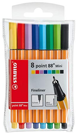STABILO Point 88 Mini 8- Farben-Mappen- Set