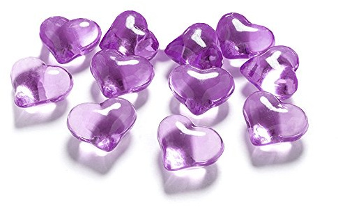 30 Dekosteine Herzen fuchsia pink 2,1 cm Streudeko Tischdekoration Hochzeit Taufe Weihnachten