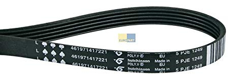 Riemen 1249 PJ 5 E 480111101441 Bauknecht, Whirlpool, Ikea, Fagor