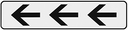 Metafranc Klebeschild Symbol: Richtungspfeile - 200 x 48 mm / Beschilderung / Infoschild / Türschild / Gewerbekennzeichnung / Grundstückskennzeichnung / Orientierung / 504000