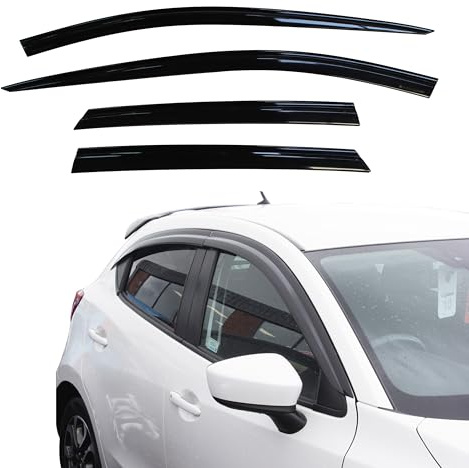 AUTO CLOVER Wind Deflectors Set for Mazda 2 2014-2025 MK4 (4 pieces)