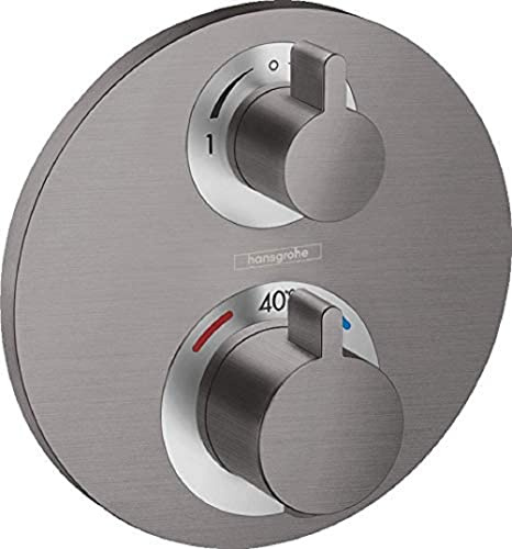 hansgrohe Unterputz Thermostat Ecostat S, für 2 Funktionen, Brushed Black Chrome