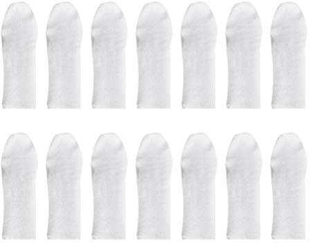 FRCOLOR Disposable Finger Cots Cotton Finger Toe Sleeves Thumb Protector Fingertips Cushion Fabric Finger Gloves Finger Protection 150pcs